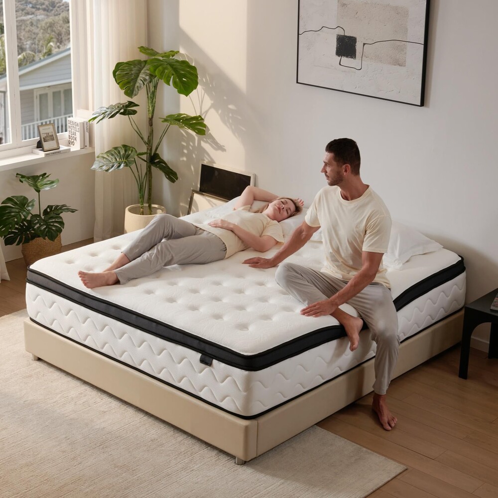 Medium Firmness Mattress with Cotton Fabric Cover and Pocket Coils
